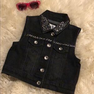 Cute Black Jean Vest.